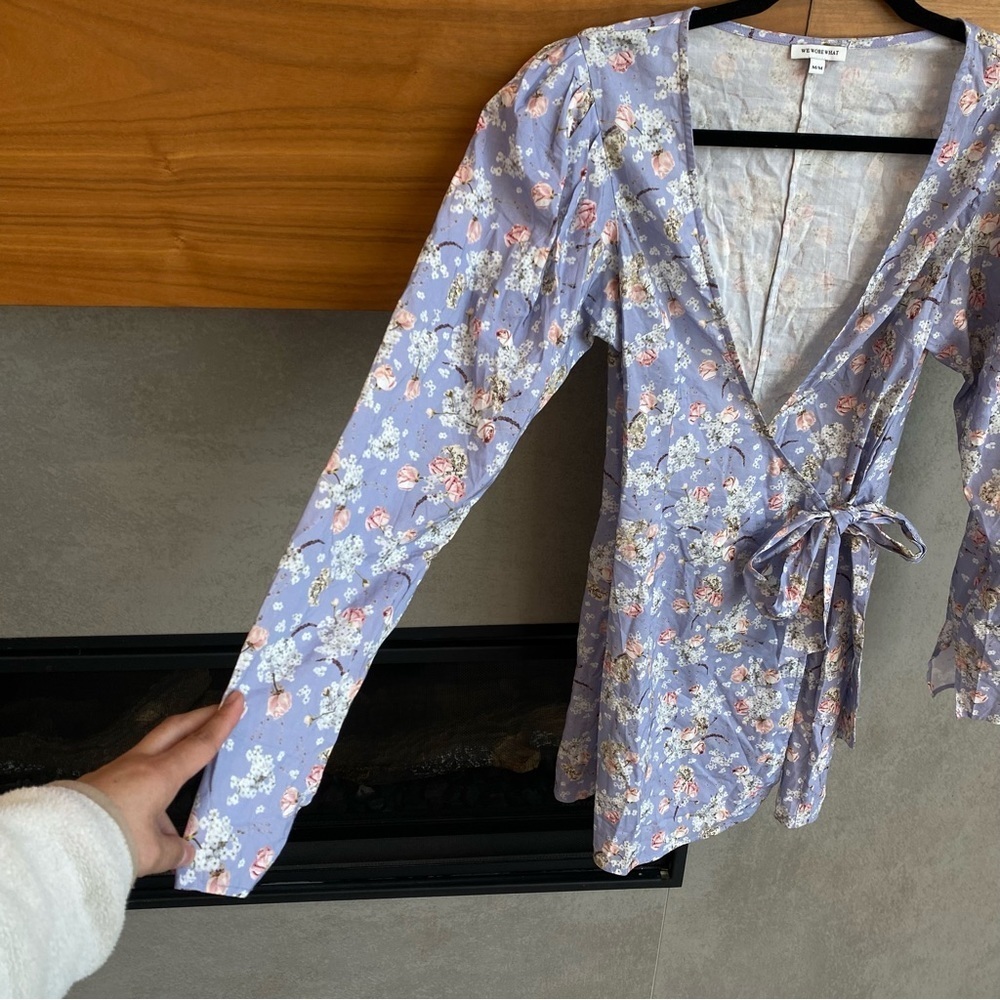 WEWOREWHAT Dry Flowers Blanca Dress, Size M - Picture 7 of 13
